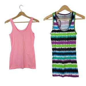No Boundaries Racerback Tank Tops Multicolor Pink Size 7 9 Sleeveless Lot of 2